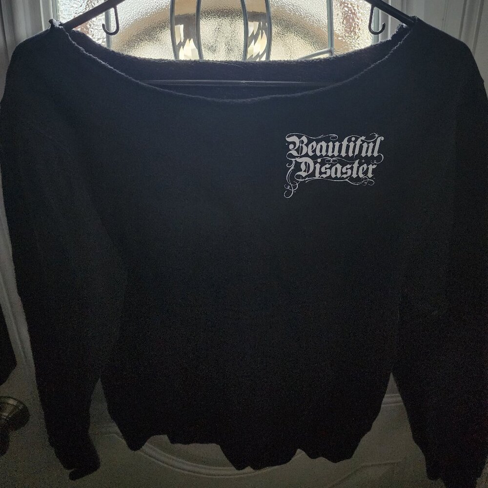 Beautiful Disaster Cut out Hoodie